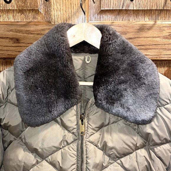 Alaska Sleeping Bag Co Goose Down Quilted Coat Vintage Fur Insulated Men's L - Picture 9 of 11